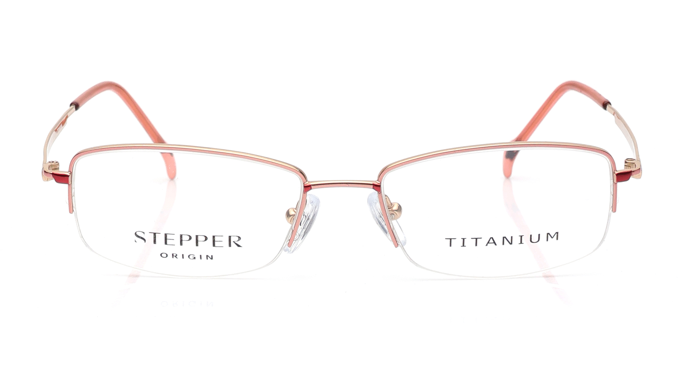 Image 1 of Pink Rectangle Eyeglasses for Women from Stepper Available at Titan Eye+