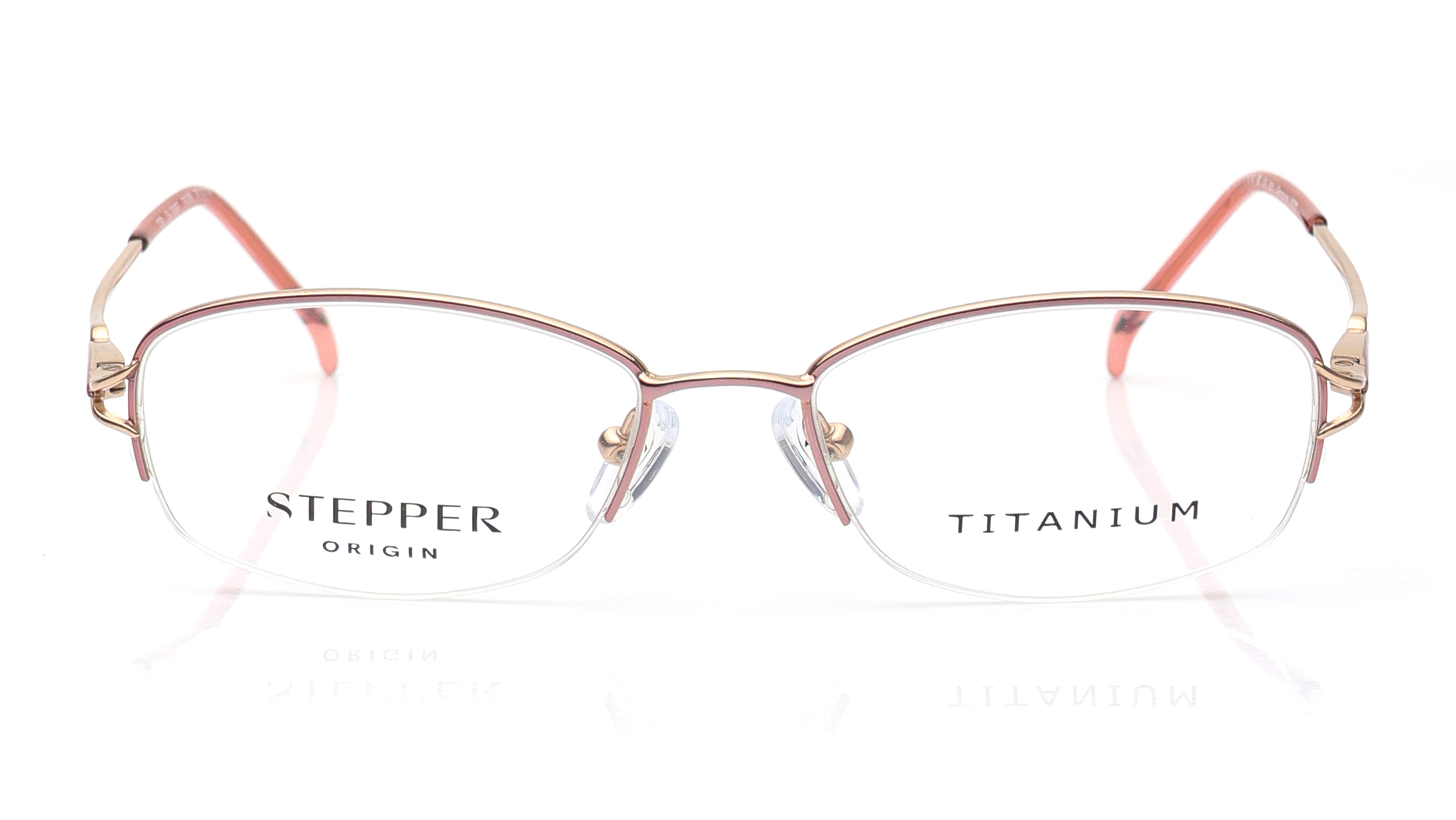Image 1 of Pink Oval Eyeglasses for Women from Stepper Available at Titan Eye+