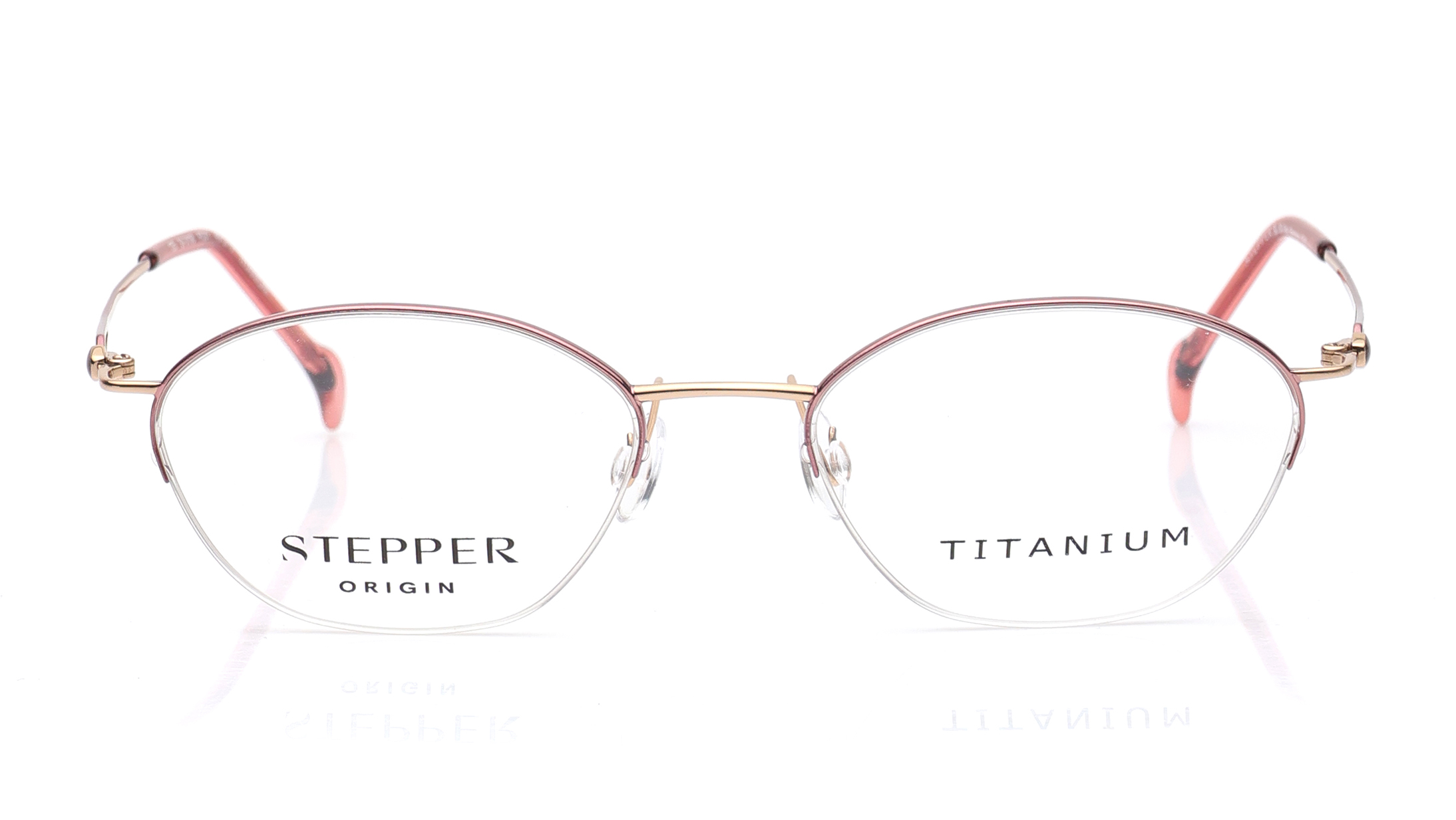 Image 1 of Pink Oval Eyeglasses for Women from Stepper Available at Titan Eye+