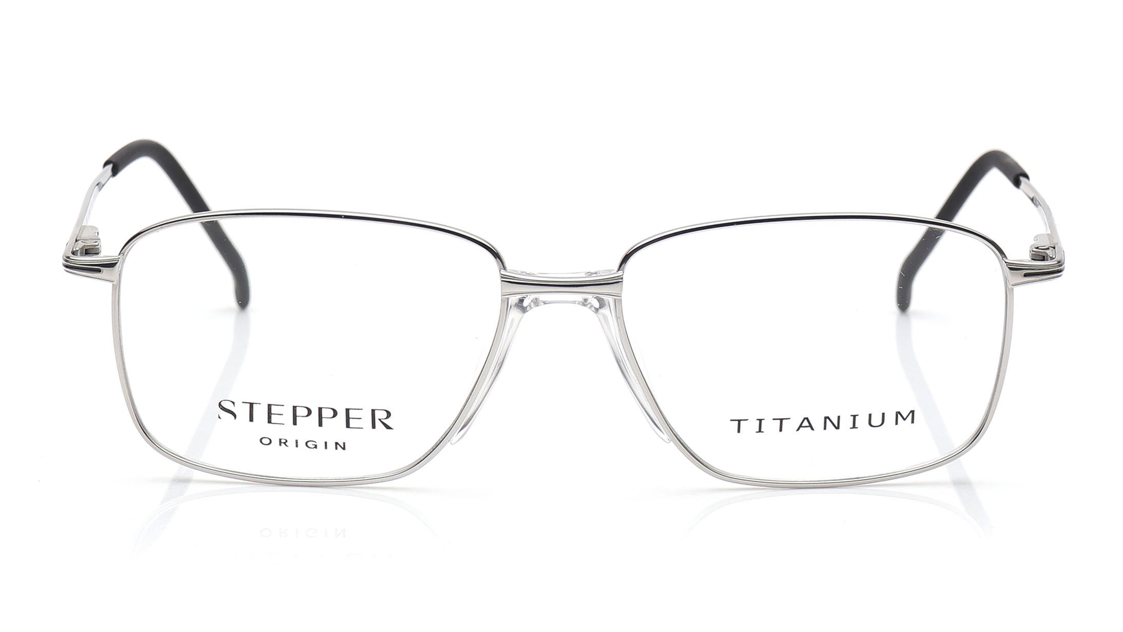 Image 1 of Silver Oval Eyeglasses for Men from Stepper Available at Titan Eye+