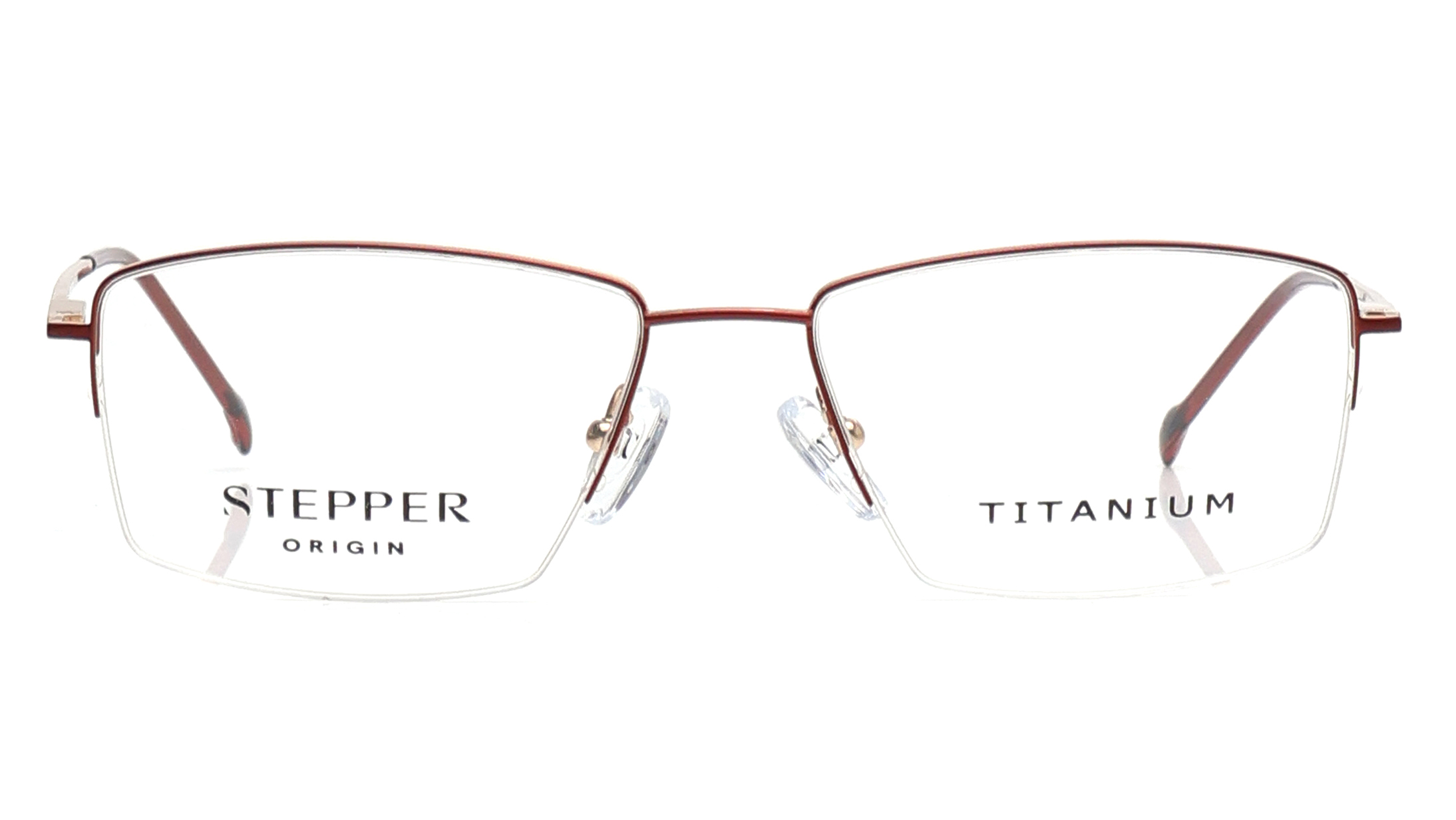 Image 1 of Maroon Rectangle Eyeglasses for Men from Stepper Available at Titan Eye+