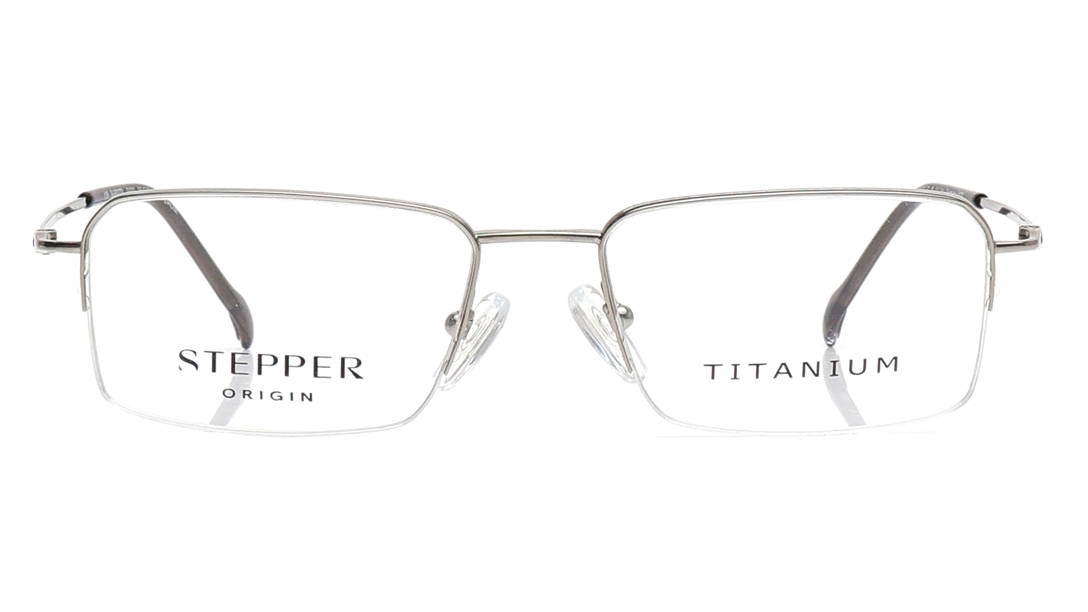 Image 1 of Grey Rectangle Eyeglasses for Men from Stepper Available at Titan Eye+