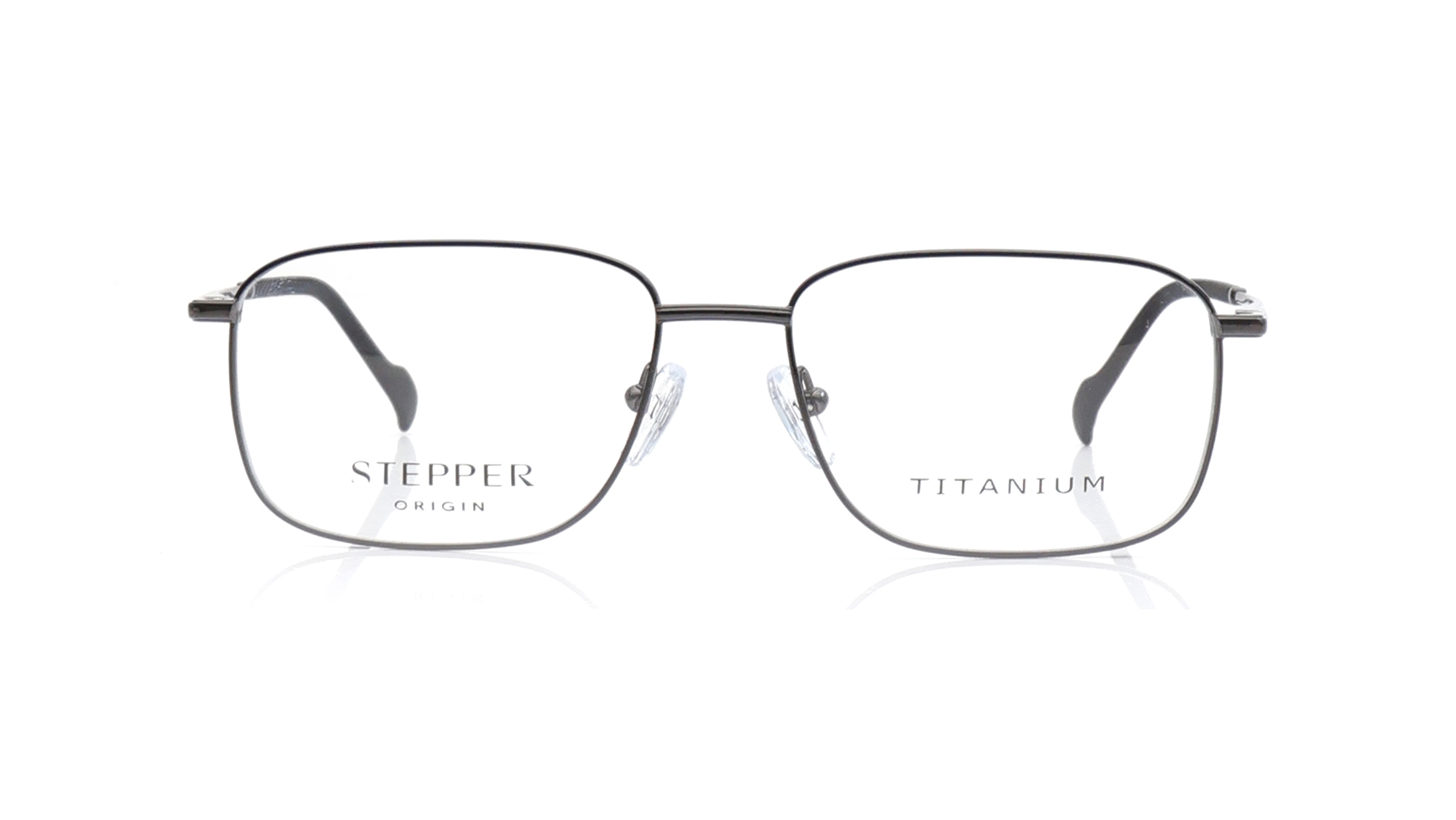 Image 1 of Grey Rectangle Eyeglasses for Men from Stepper Available at Titan Eye+