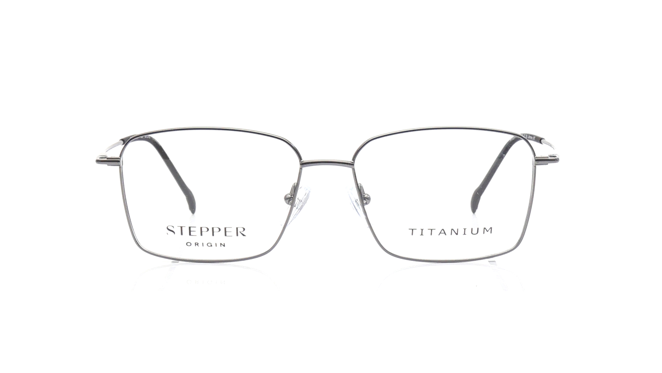 Image 1 of Grey Square Eyeglasses for Men from Stepper Available at Titan Eye+