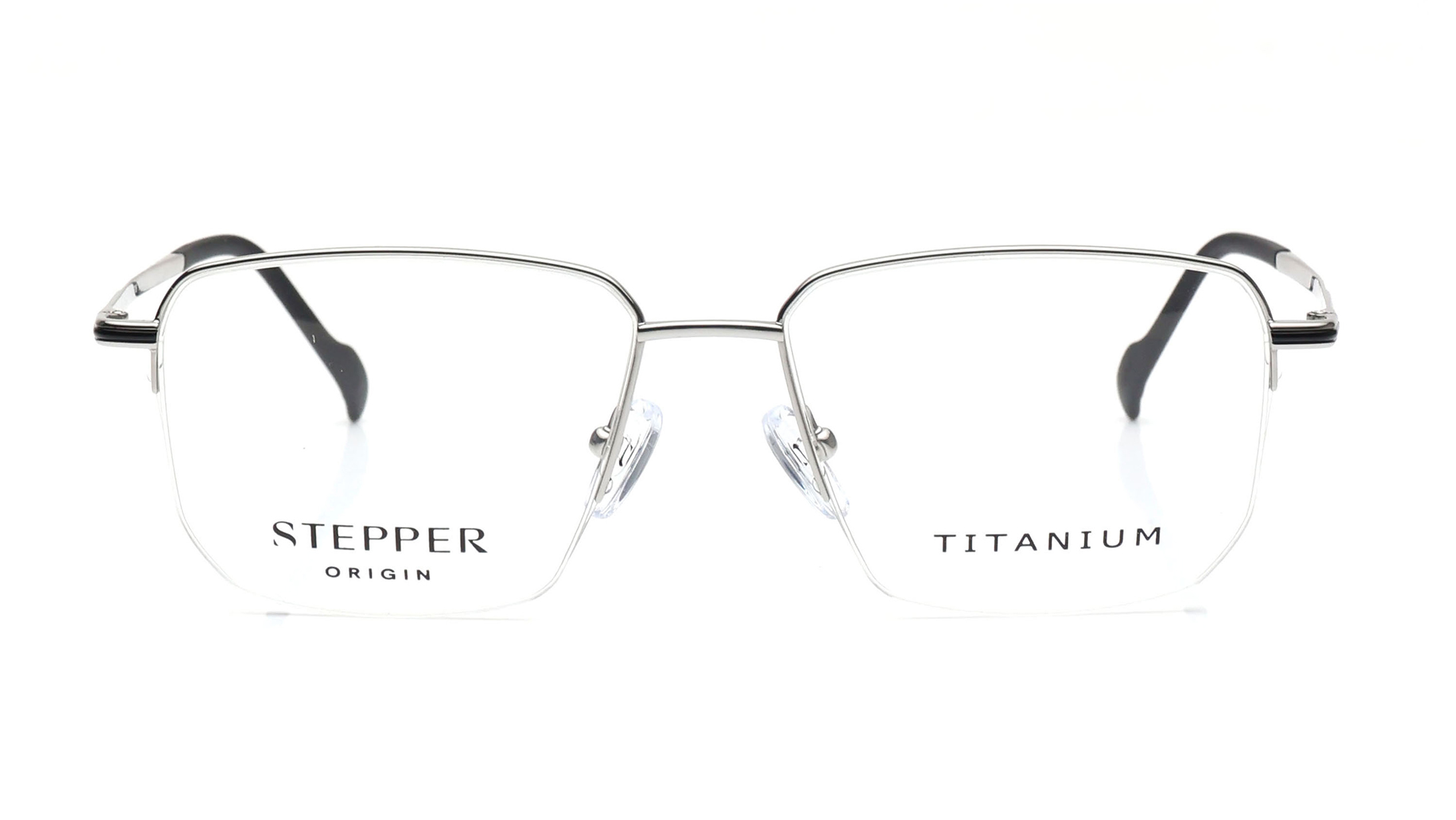 Image 1 of Silver Phantos Semi-rimmed Eyeglasses for Men from Stepper Available at Titan Eye+