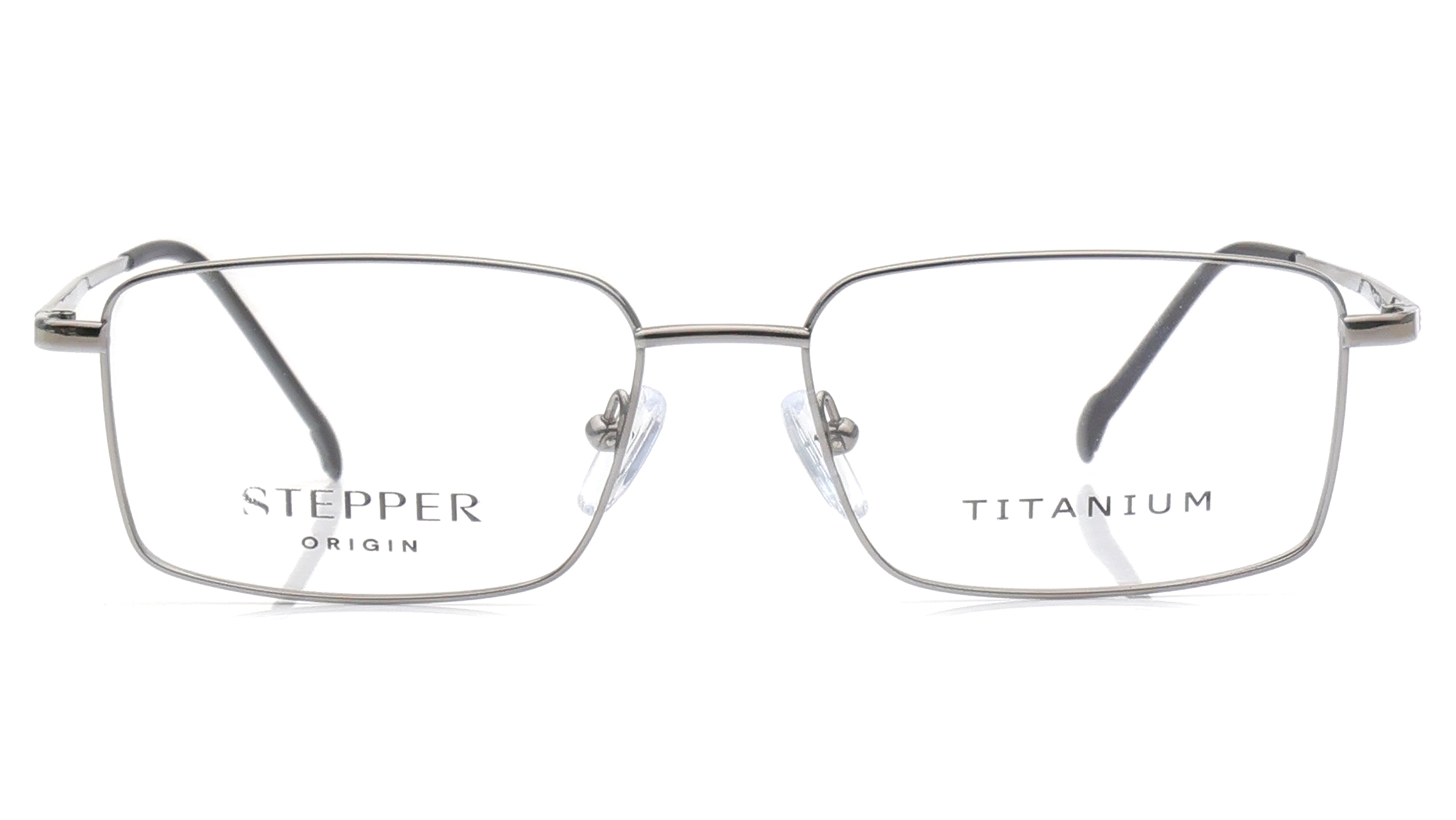 Image 1 of Grey Rectangle Eyeglasses for Men from Stepper Available at Titan Eye+