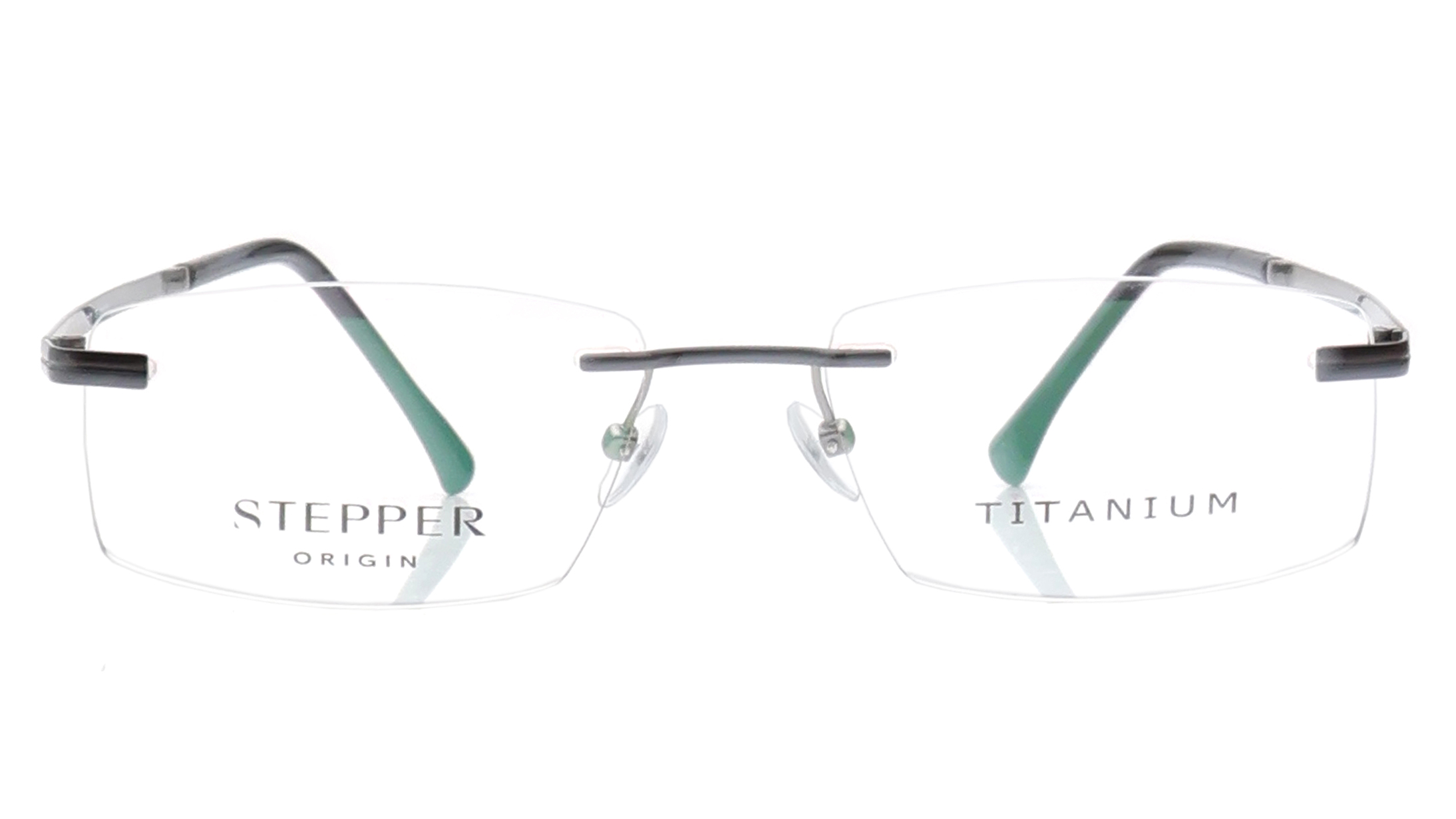 Image 1 of Black Rectangle Eyeglasses for Men from Stepper Available at Titan Eye+