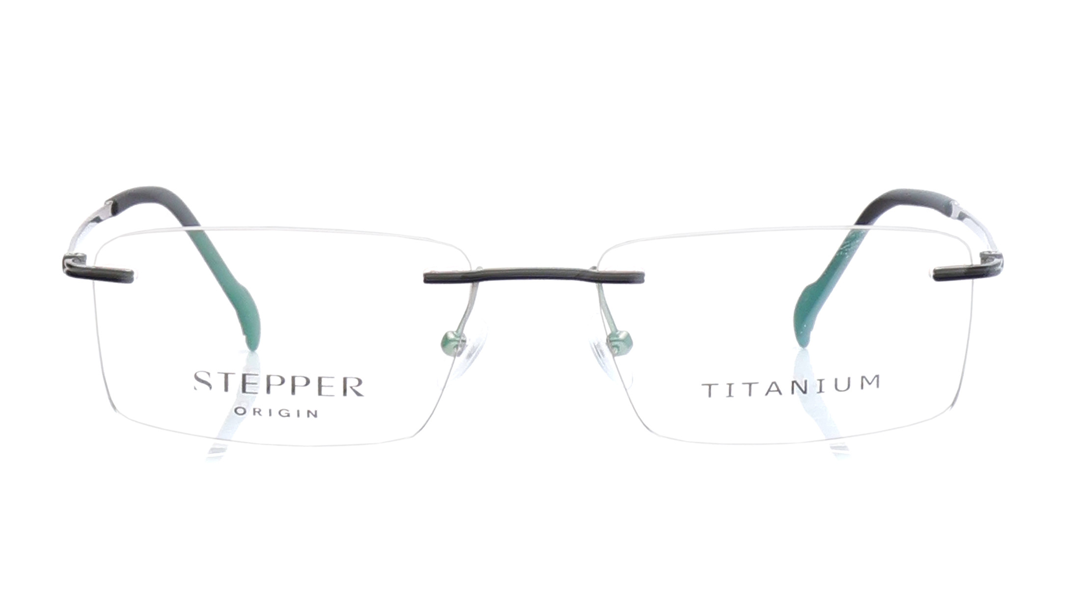 Image 1 of Black Square Eyeglasses for Men from Stepper Available at Titan Eye+