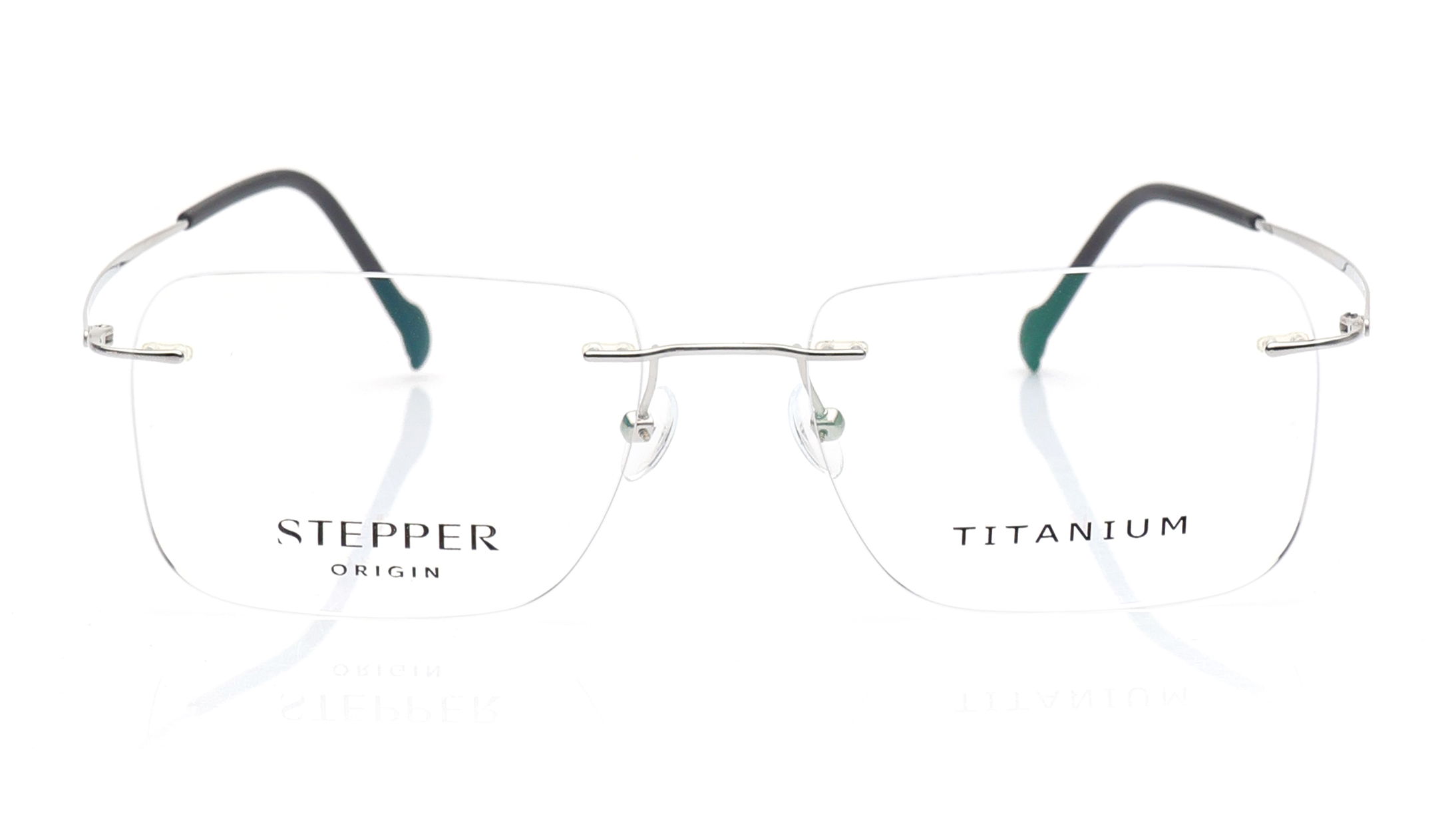 Image 1 of Gun Metal Rectangle Eyeglasses for Men from Stepper Available at Titan Eye+