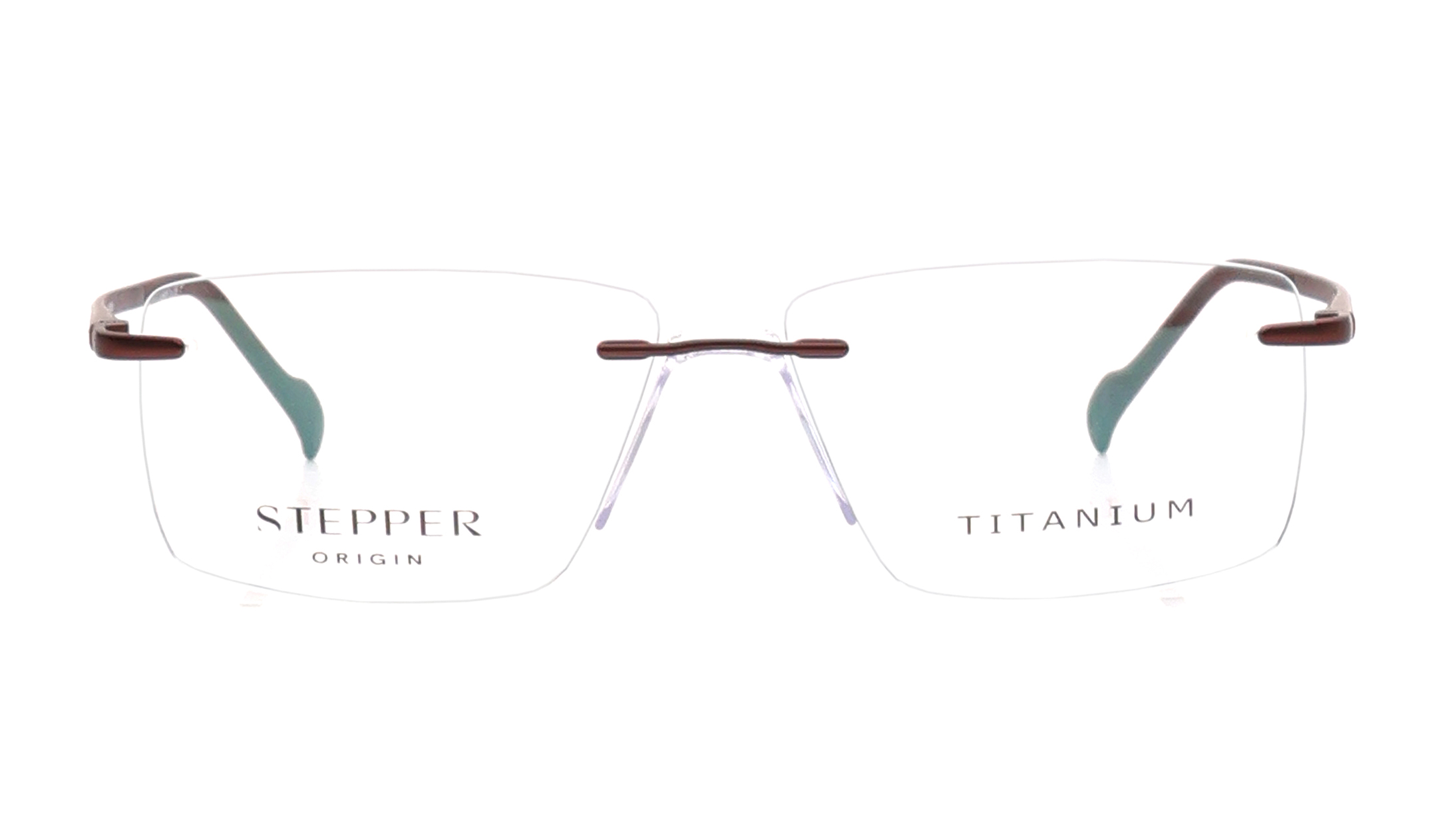 Image 1 of Brown Square Eyeglasses for Men from Stepper Available at Titan Eye+