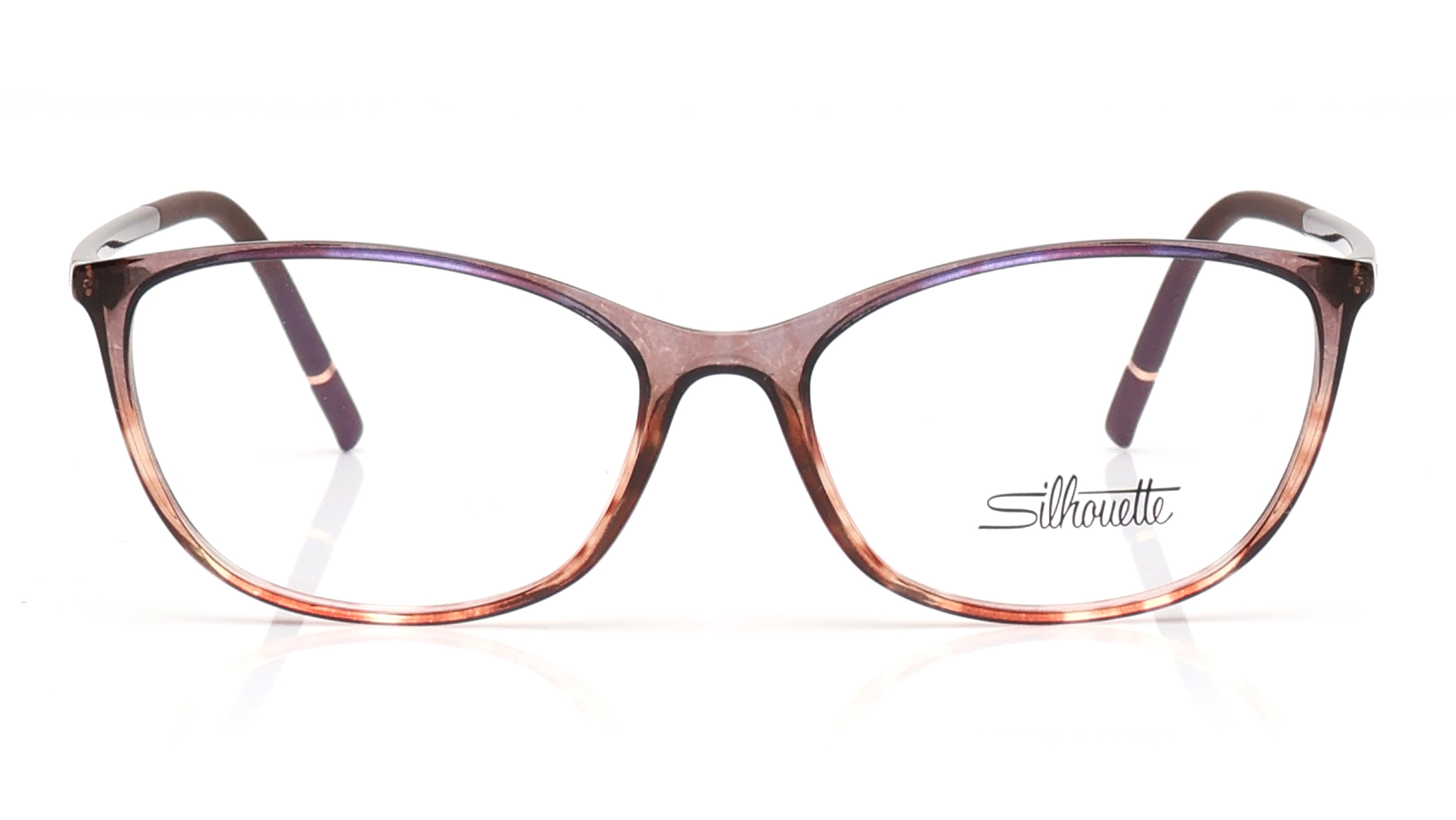 Image 1 of Maroon Butterfly Eyeglasses for Women from Silhouette Available at Titan Eye+