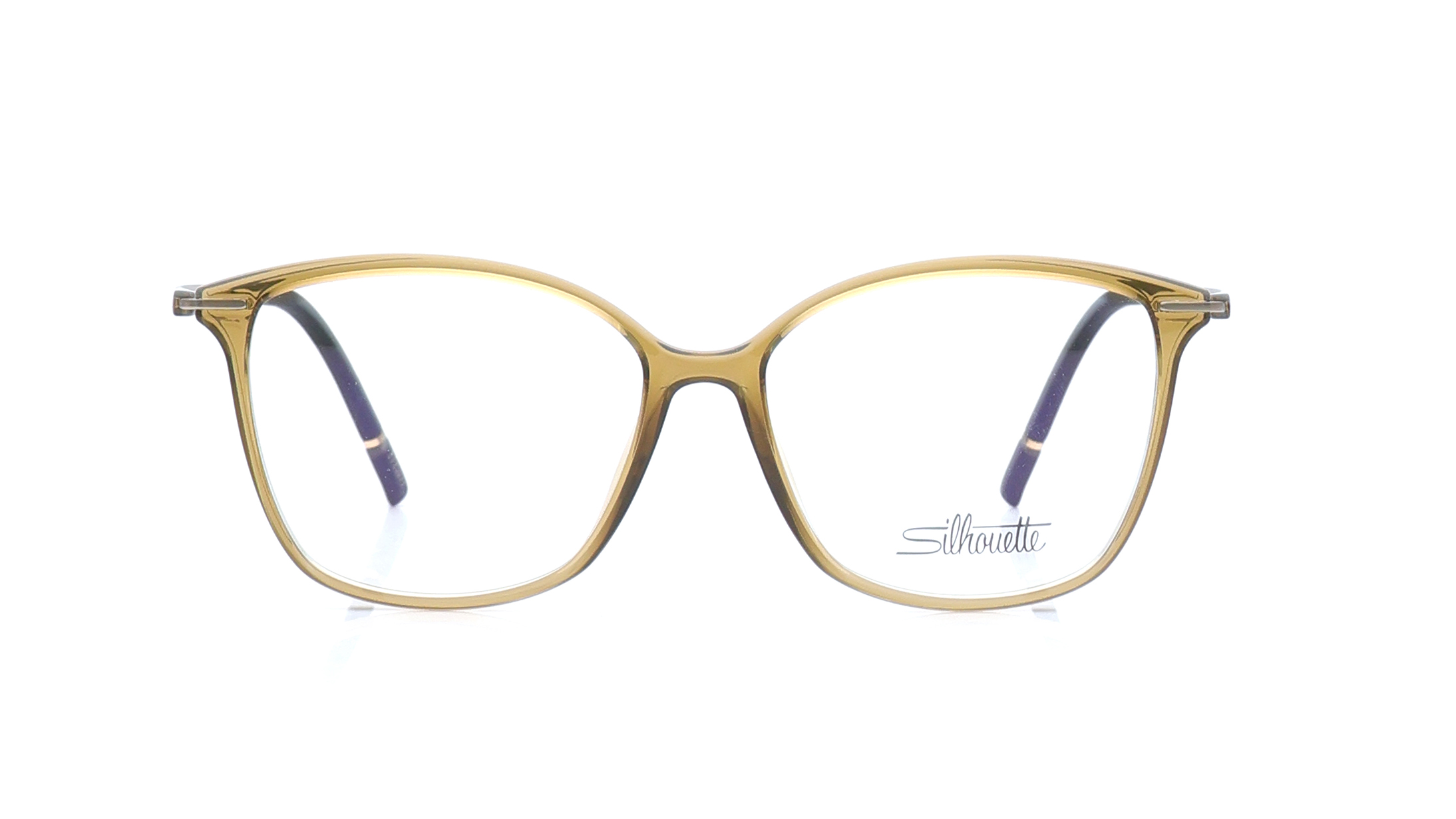 Image 1 of Olive Butterfly Eyeglasses for Women from Silhouette Available at Titan Eye+
