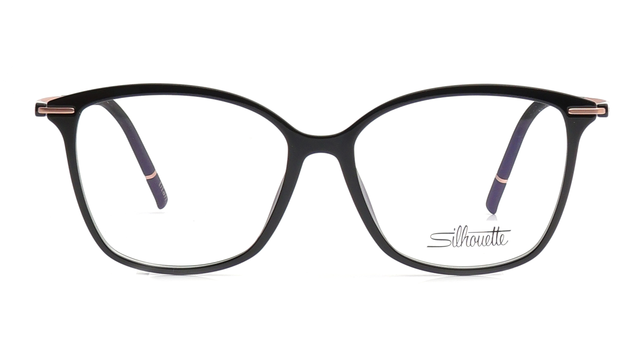 Image 1 of Black Butterfly Eyeglasses for Women from Silhouette Available at Titan Eye+