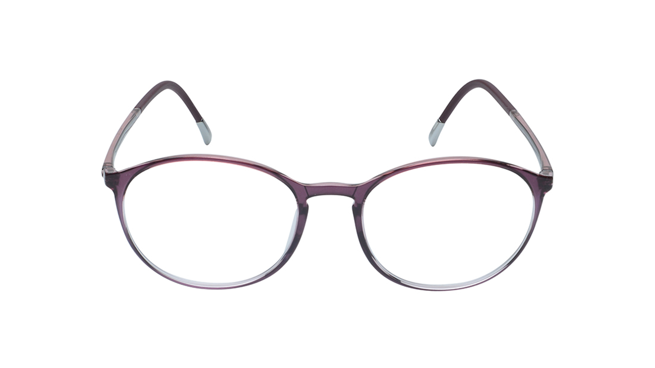 Image 1 of Purple Oval Eyeglasses for Men from Silhouette Available at Titan Eye+