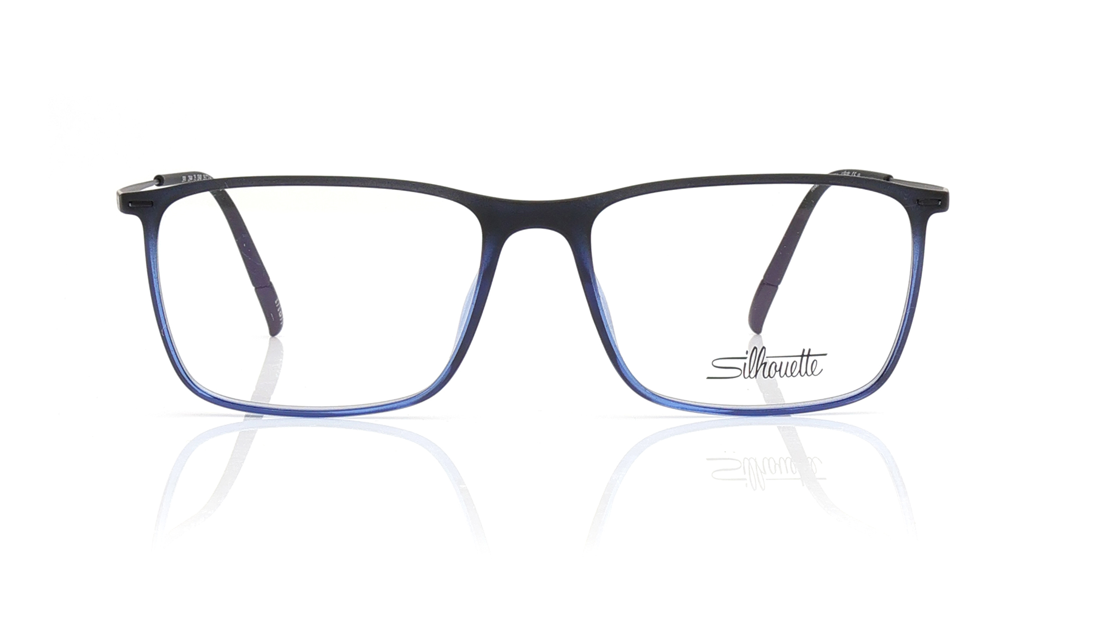 Image 1 of Black Rectangle Rimmed Eyeglasses for Men and Women from Silhouette Available at Titan Eye+