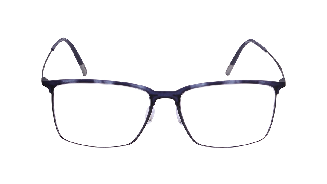 Image 1 of Blue Square Rimmed Eyeglasses for Men and Women from Silhouette Available at Titan Eye+