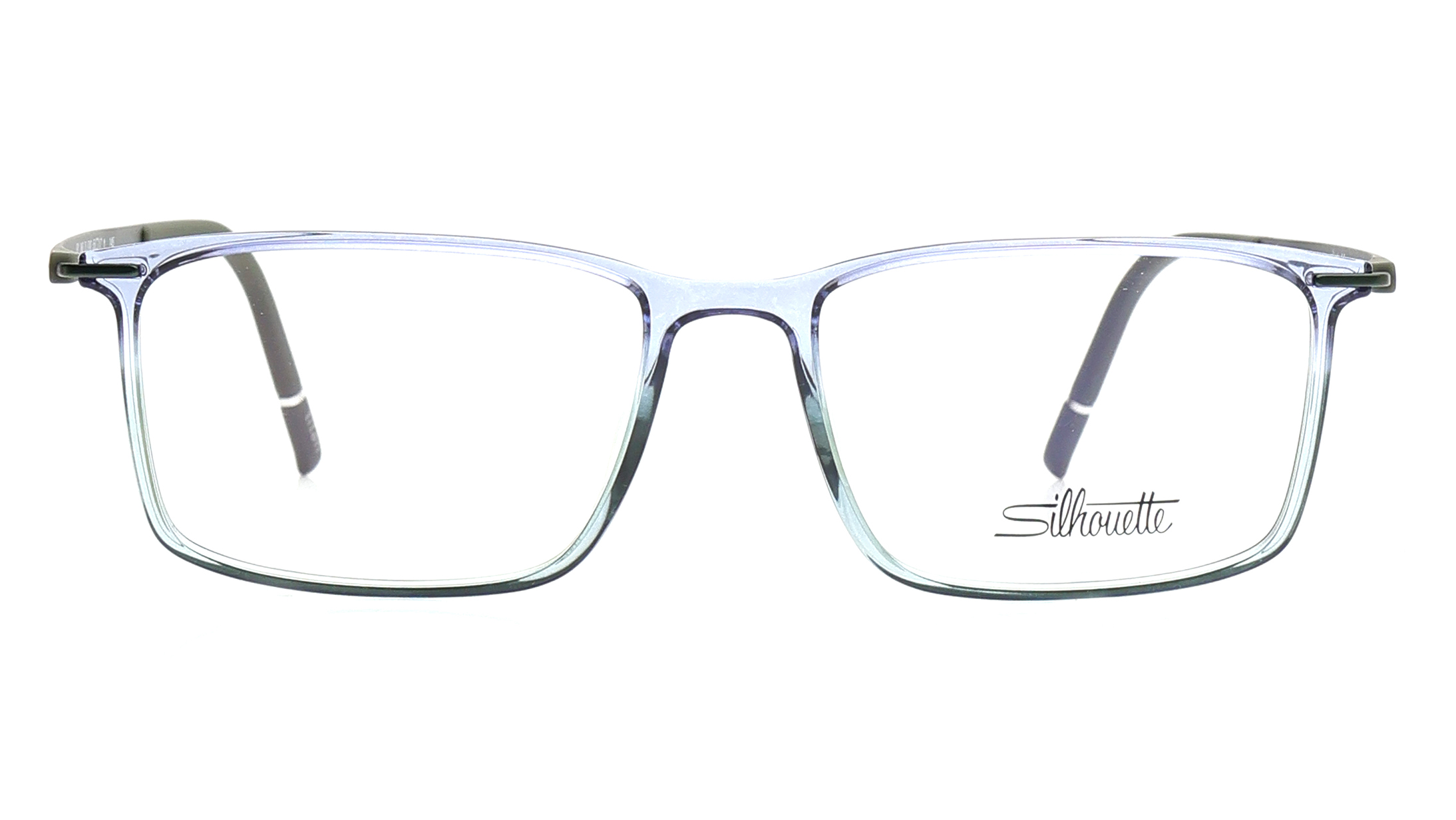 Image 1 of Blue Rectangle Eyeglasses for Men and Women from Silhouette Available at Titan Eye+