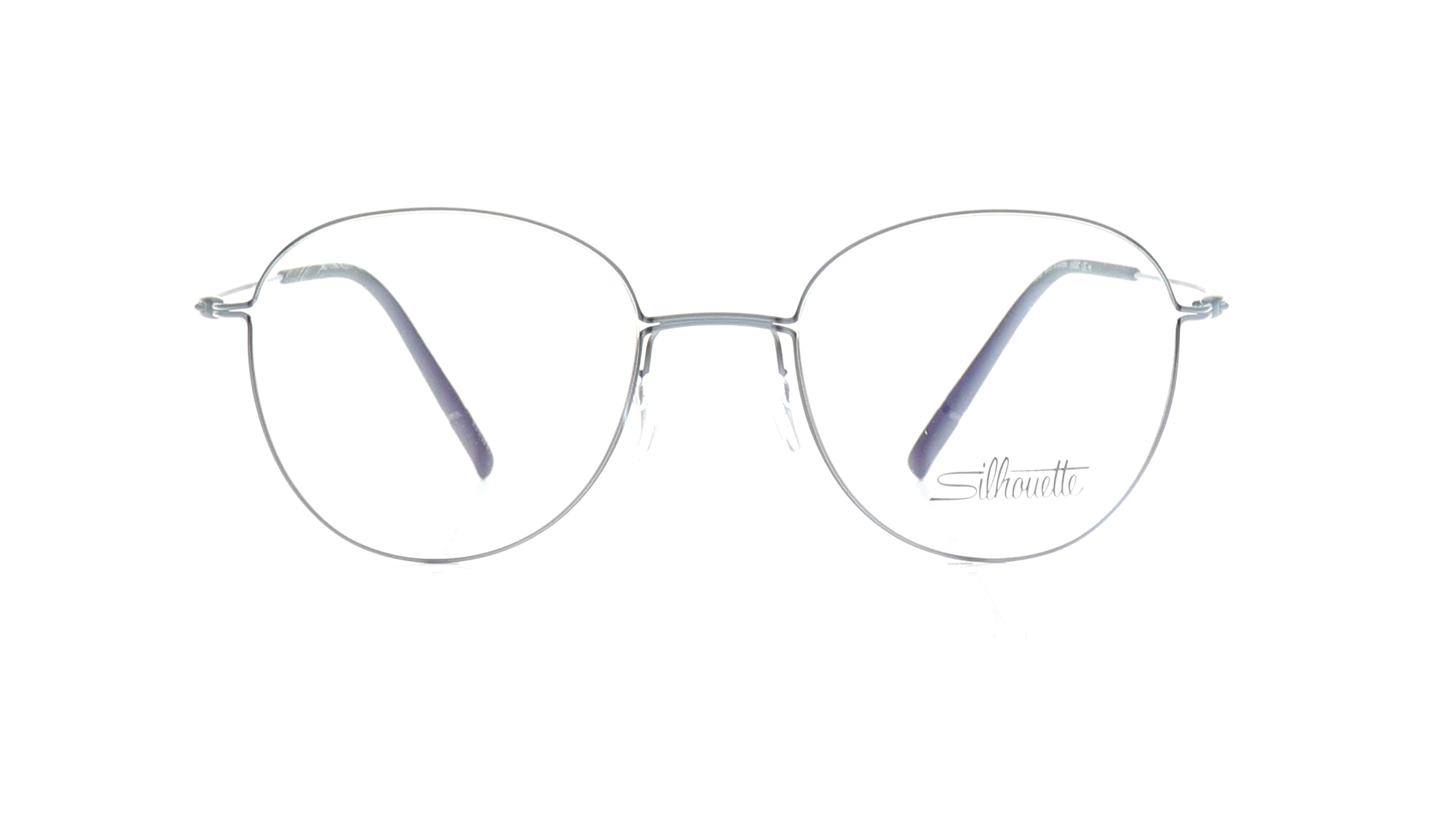 Image 1 of Black Oval Eyeglasses for Men and Women from Silhouette Available at Titan Eye+