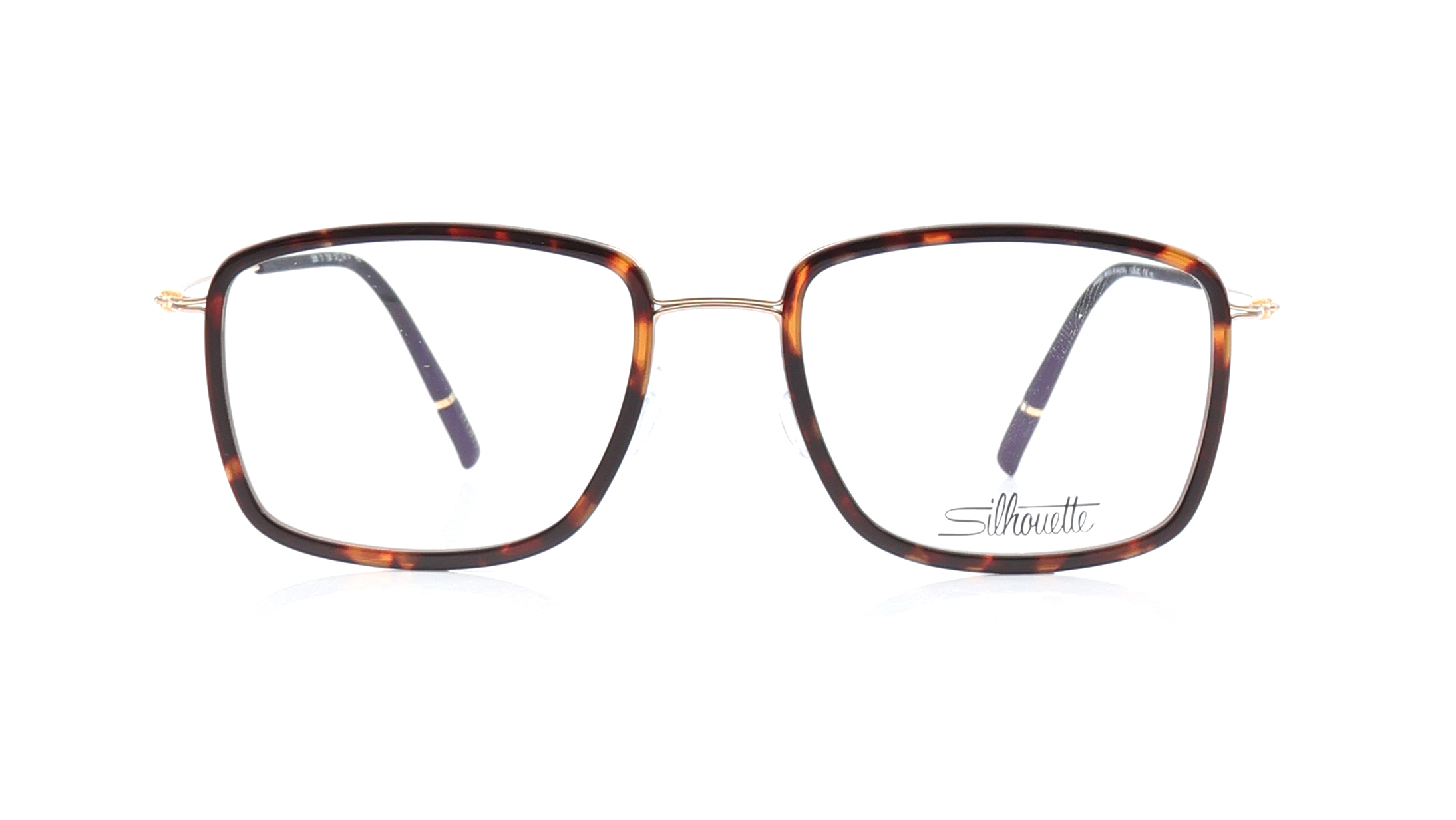 Image 1 of Havana Rectangle Eyeglasses for Men and Women from Silhouette Available at Titan Eye+