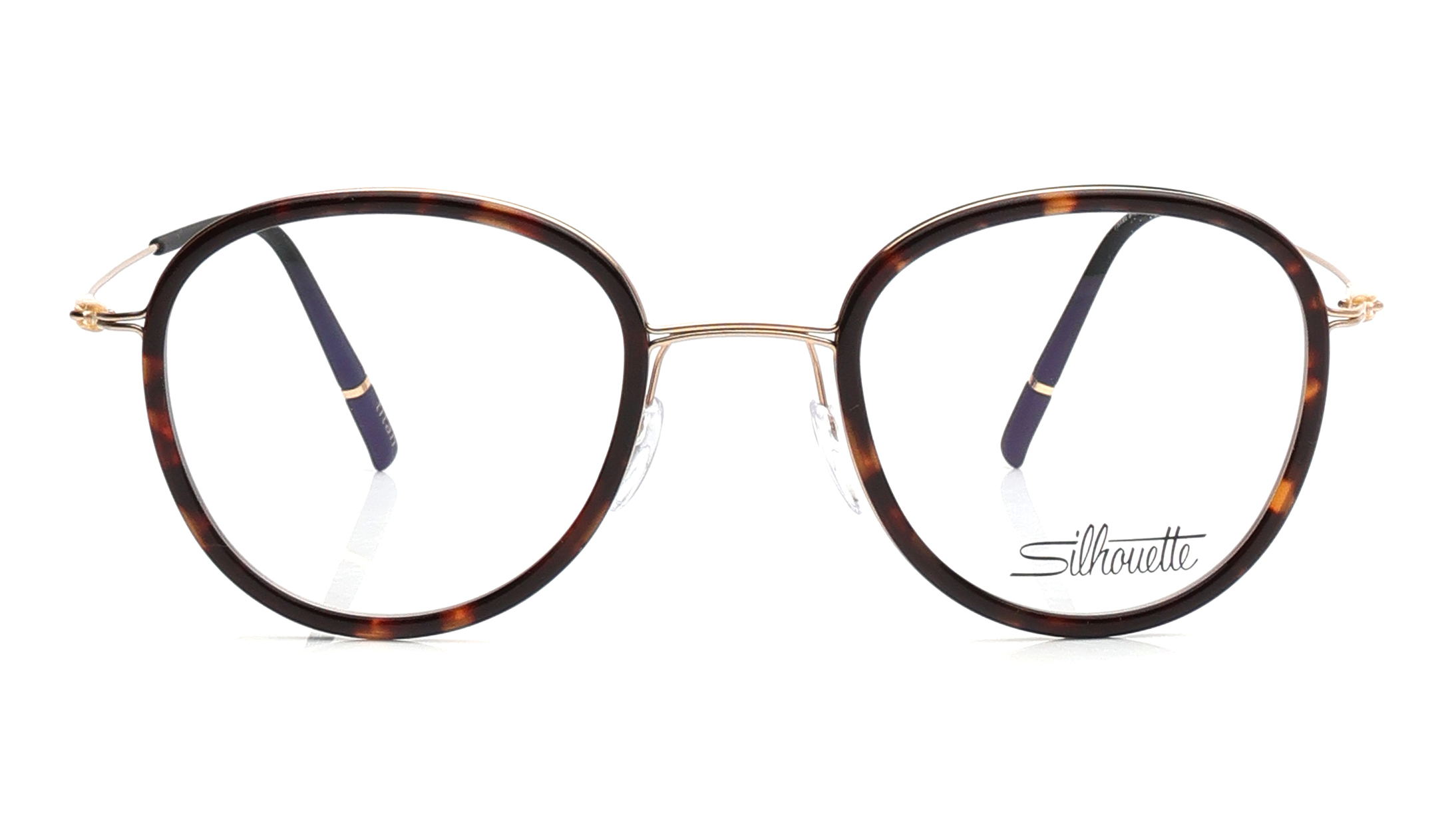Image 1 of Brown Oval Eyeglasses for Men and Women from Silhouette Available at Titan Eye+