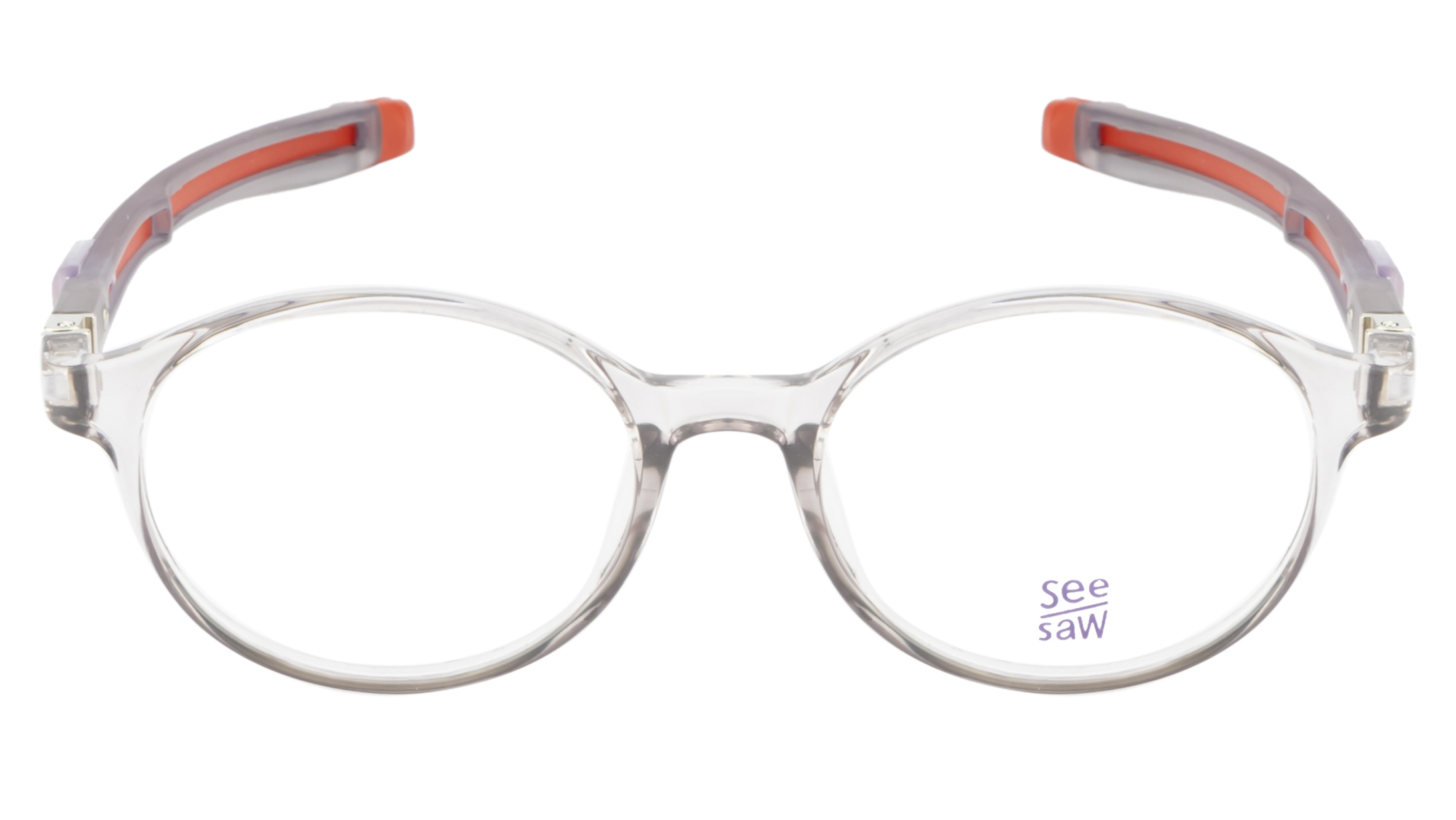 Image 1 of Grey Round Eyeglasses for Kids from SeeSaw Available at Titan Eye+
