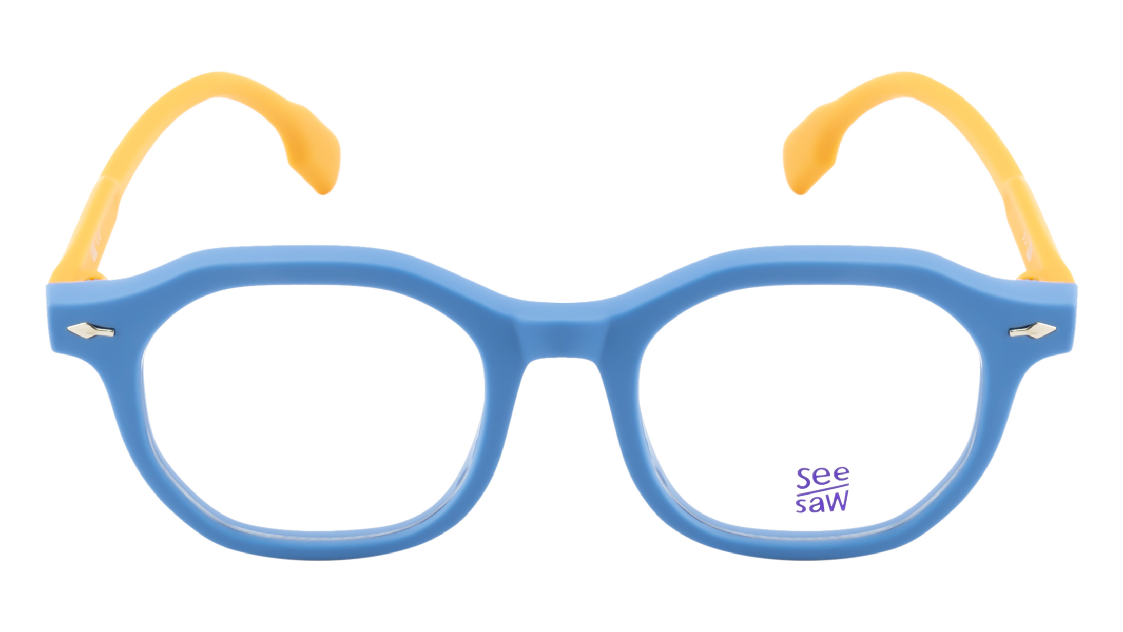 Image 1 of Blue Hexagon Eyeglasses for Kids from SeeSaw Available at Titan Eye+