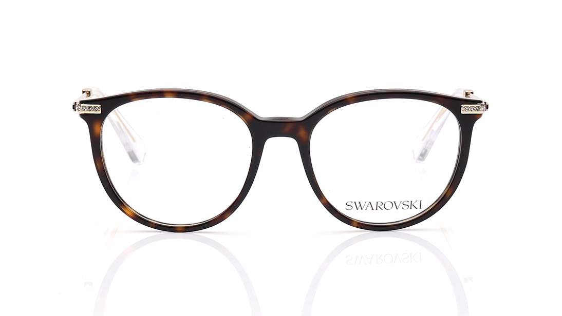 Image 1 of Havana Phantos Rimmed Eyeglasses for Women from Swarovski Available at Titan Eye+