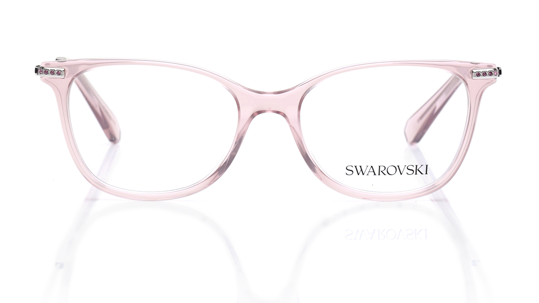 Image 1 of Rose Gold Square Eyeglasses for Women from Swarovski Available at Titan Eye+