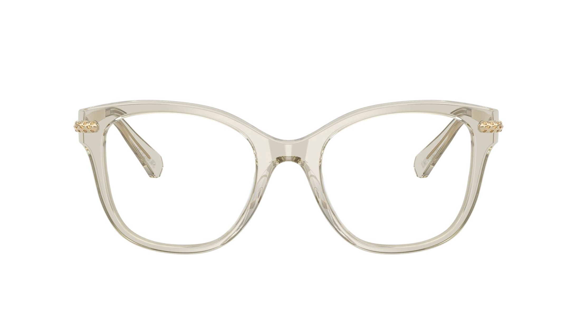Image 1 of Brown Square Eyeglasses for Women from Swarovski Available at Titan Eye+