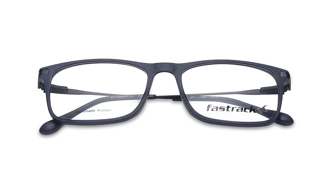 Image 6 of Blue Rectangle Rimmed Eyeglasses (FT1166MFC1V|52) from Fastrack Available at Titan Eye+