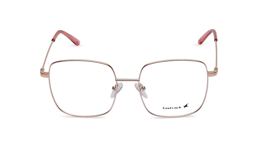 Image 1 of Gold Square Eyeglasses for Women from Fastrack Available at Titan Eye+