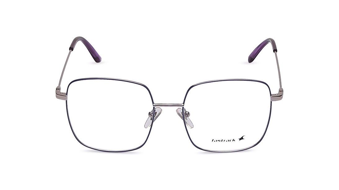 Image 1 of Silver Square Rimmed Eyeglasses (FT1176WFM3V|55) from Fastrack Available at Titan Eye+