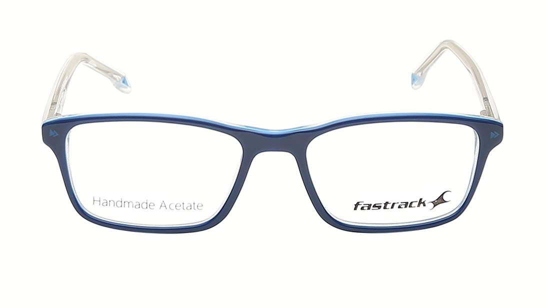 Image 1 of Verve Blue Rectangle Rimmed Eyeglasses (FT1207MFP1SBUV|50) from Fastrack Available at Titan Eye+