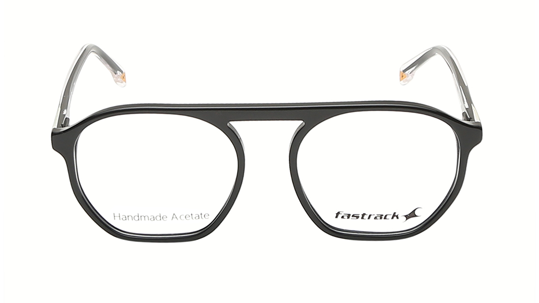 Image 1 of Verve Black Square Rimmed Eyeglasses (FT1210MFP1SBKV|52) from Fastrack Available at Titan Eye+