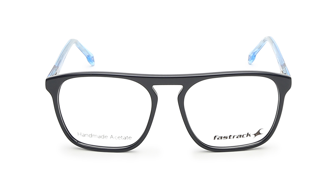 Image 1 of Verve Black Square Rimmed Eyeglasses (FT1211MFP2MBUV|54) from Fastrack Available at Titan Eye+