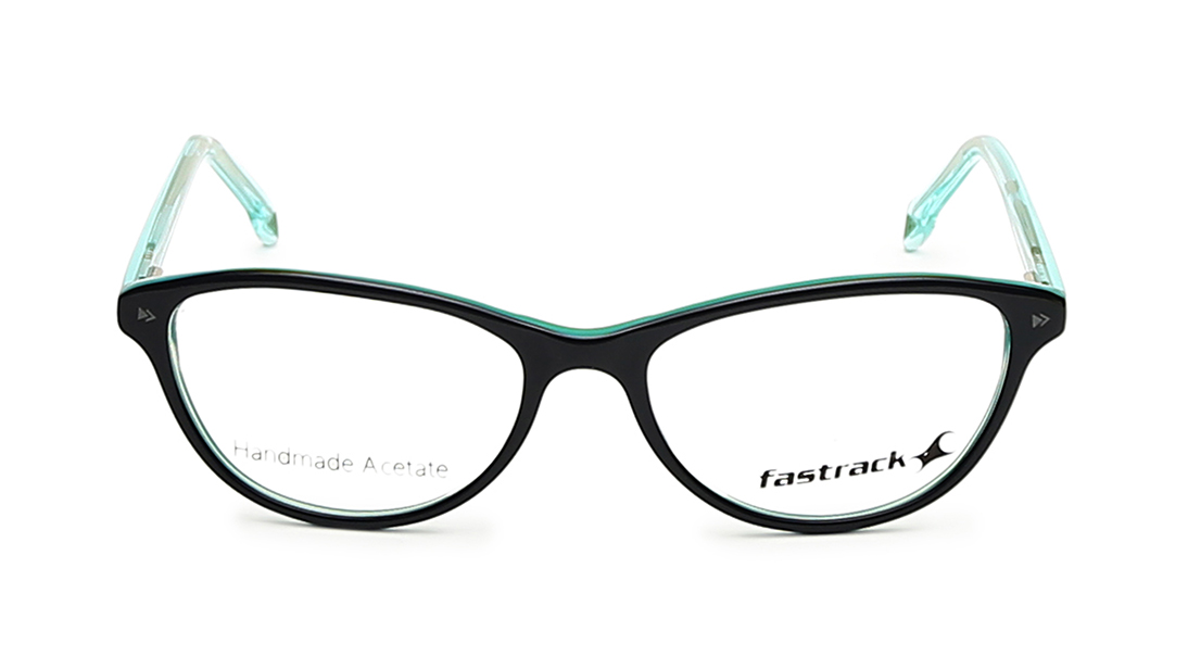 Image 1 of Verve Black Cateye Rimmed Eyeglasses  (FT1212WFP2MBKV|51) from Fastrack Available at Titan Eye+