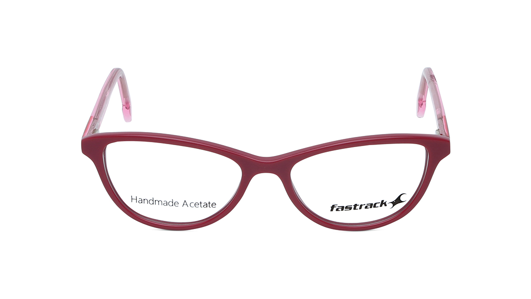 Image 1 of Verve Pink Cateye Rimmed Eyeglasses  (FT1213WFP2MPKV|51) from Fastrack Available at Titan Eye+