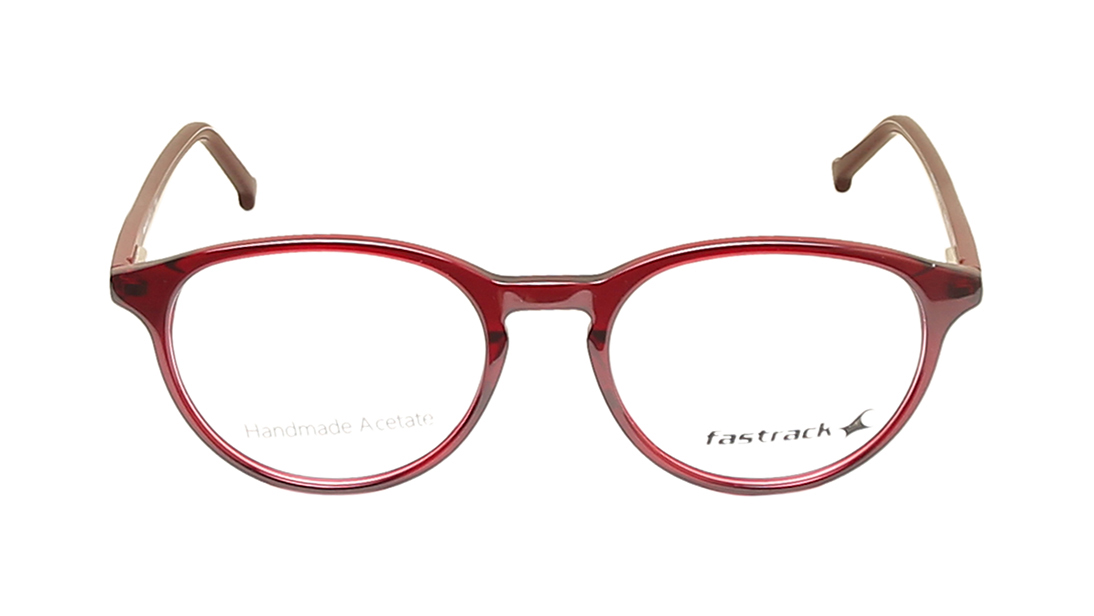 Image 1 of Bloom Maroon Round Rimmed Eyeglasses (FT1222UFP2MRDFGV|51) from Fastrack Available at Titan Eye+