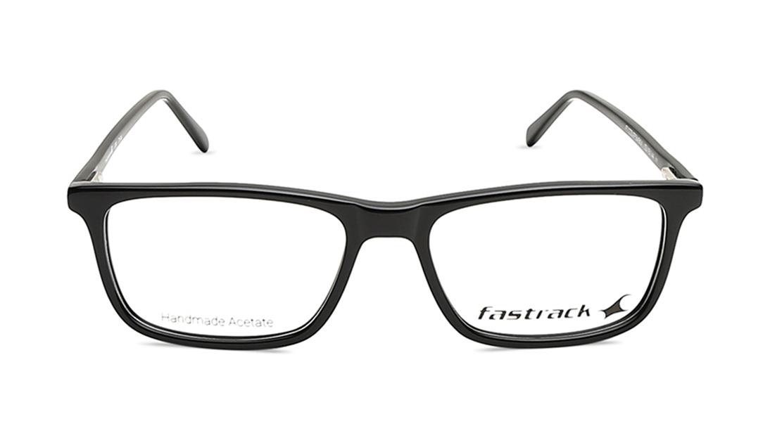 Image 1 of Black Rectangle Eyeglasses for Men and Women from Fastrack Available at Titan Eye+