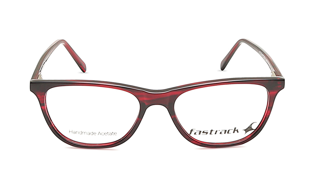Image 1 of Fluid Maroon Cateye Rimmed Eyeglasses  (FT1225WFP3SRDV|49) from Fastrack Available at Titan Eye+