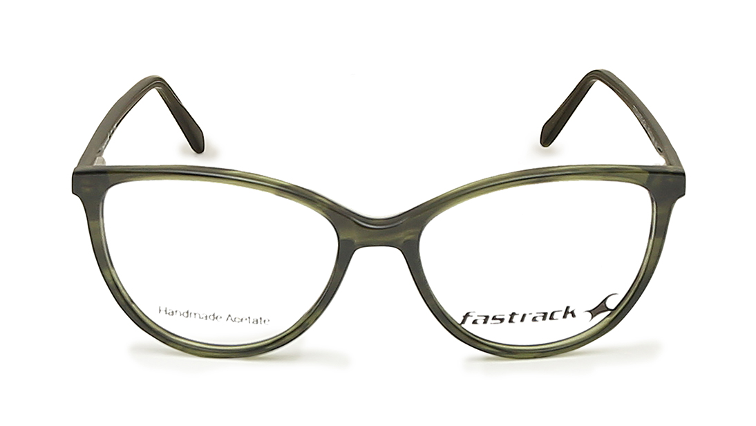 Image 1 of Fluid Green Cateye Rimmed Eyeglasses  (FT1226WFP3MGRV|52) from Fastrack Available at Titan Eye+