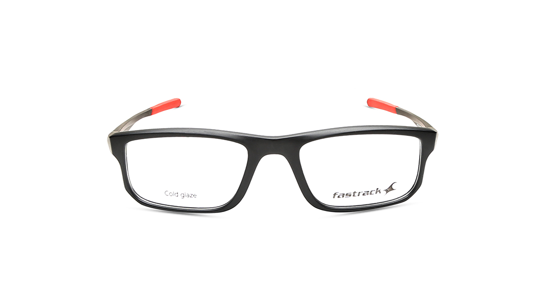 Image 1 of Black Sporty Rimmed Eyeglasses (FT1227MFP2LBKCTV|52) from Fastrack Available at Titan Eye+