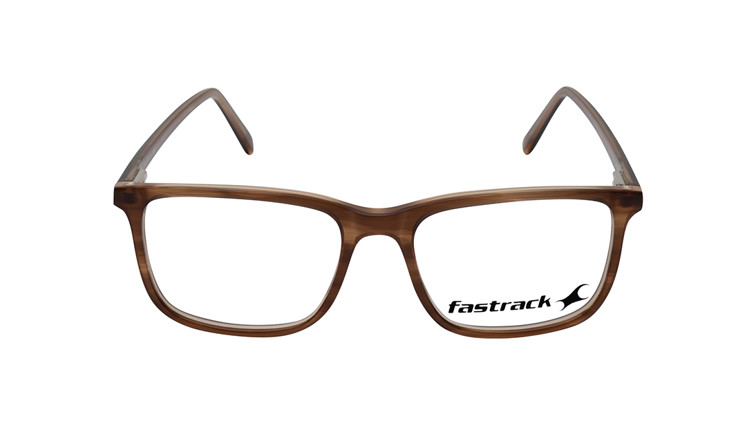 Image 1 of Rectangle Rimmed Unisex Eyeglasses (FT1227UFP8MBRV|52) from Fastrack Available at Titan Eye+