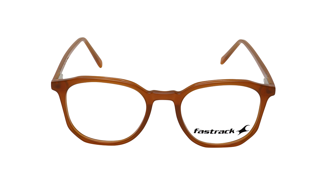 Image 1 of Square Rimmed Unisex Eyeglasses (FT1228UFP5MORV|50) from Fastrack Available at Titan Eye+