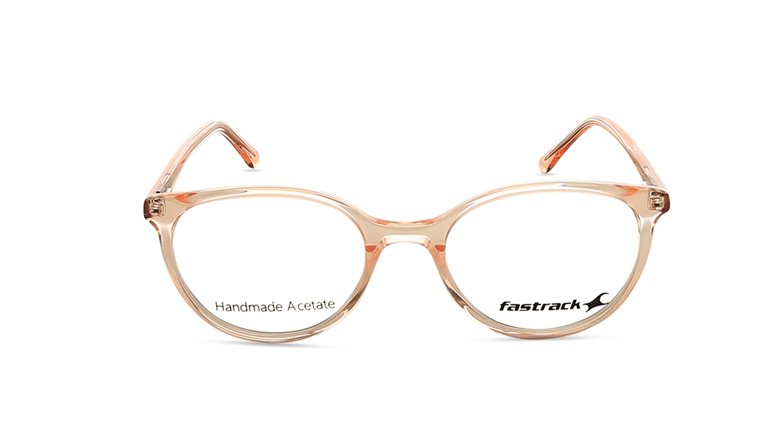Image 1 of Orange Round Rimmed Eyeglasses (FT1250WFP3MORV|50) from Fastrack Available at Titan Eye+