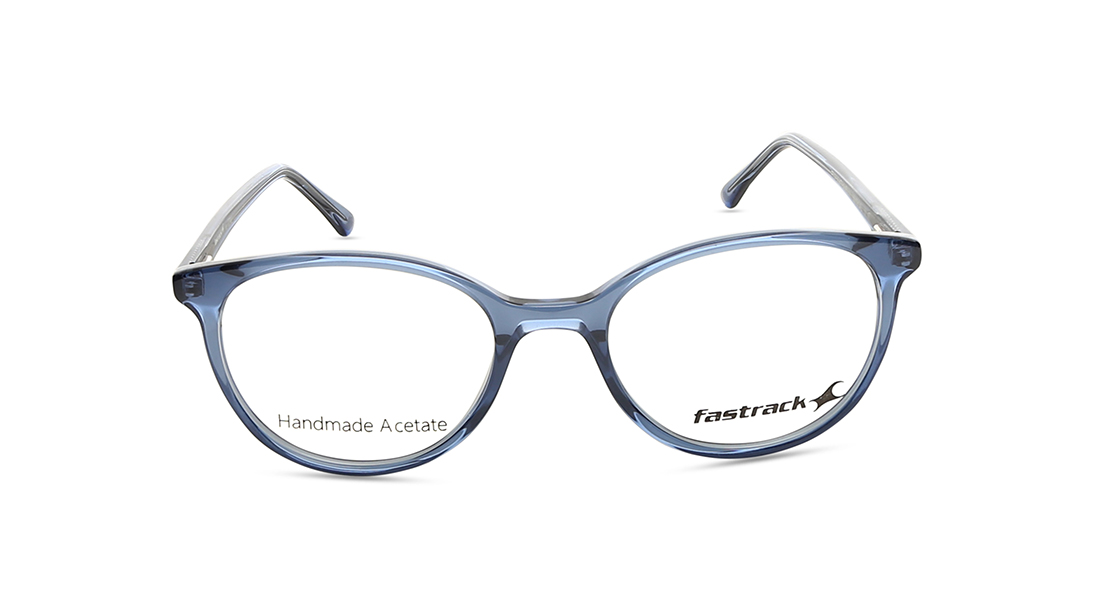 Image 1 of Blue Round Rimmed Eyeglasses (FT1250WFP4MBUV|50) from Fastrack Available at Titan Eye+