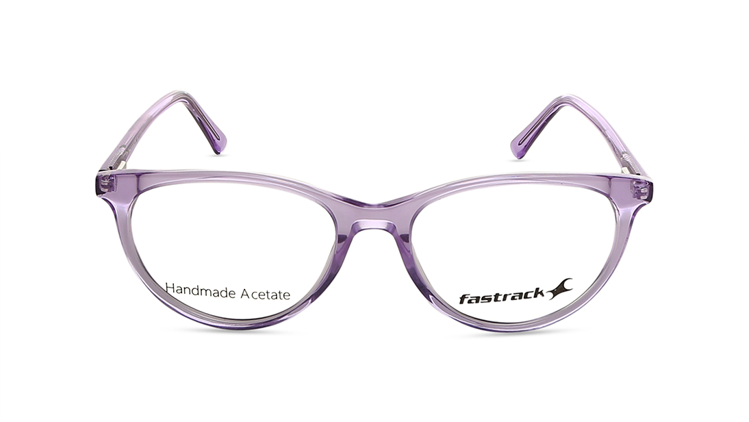 Image 1 of Purple Cateye Rimmed Eyeglasses  (FT1251WFP2MPRV|51) from Fastrack Available at Titan Eye+