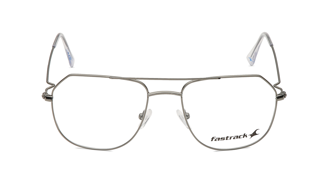 Image 1 of GunMetal Square Rimmed Eyeglasses (FT1259MFM1MGNV|53) from Fastrack Available at Titan Eye+