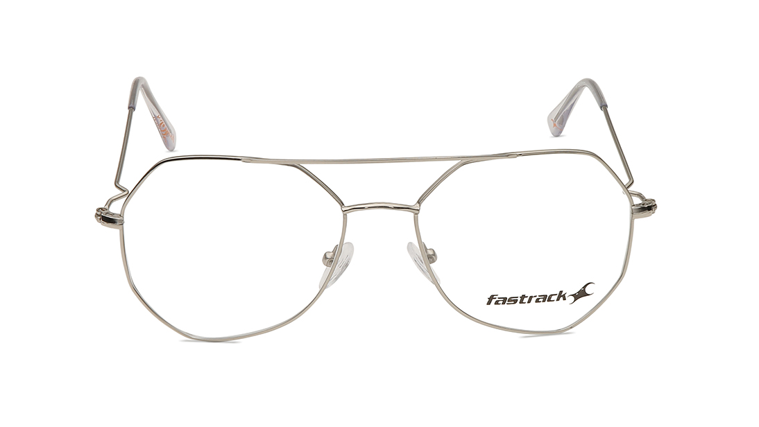 Image 1 of Silver Geometric Rimmed Eyeglasses  from Fastrack Available at Titan Eye+