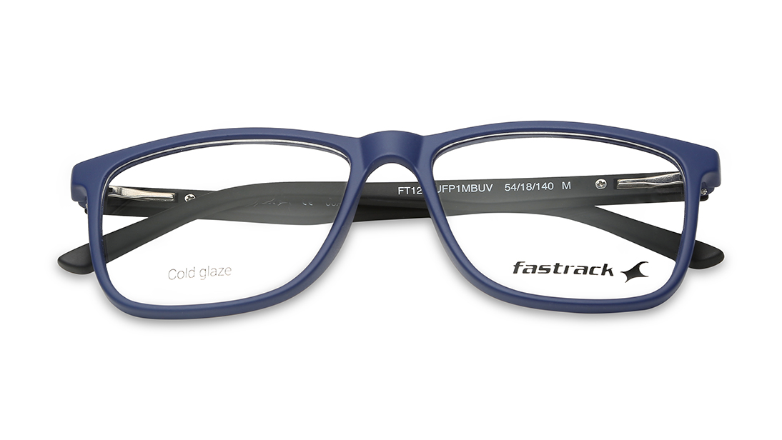 Blue Rectangle Rimmed Eyeglasses Fastrack FT1277UFP1MBUV at best price Titan Eye